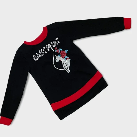 Baby Phat Kids Black Long Sleeve Crew Neck Sweatshirt Size 6X - Picture 9 of 9